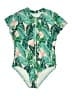 Shein Tropical Green One Piece Swimsuit Size XXL - photo 1