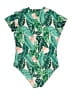 Shein Tropical Green One Piece Swimsuit Size XXL - photo 2