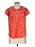 Anna Sui 100% Polyester Orange Short Sleeve Blouse Size L - photo 1