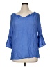New Directions Blue 3/4 Sleeve Blouse Size XL - photo 1