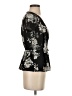 Lily White 100% Polyester Black Short Sleeve Blouse Size XS - photo 4