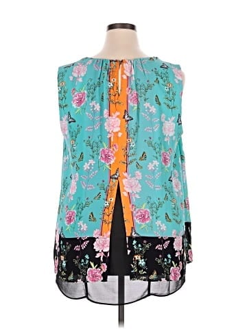 Rose + Olive Sleeveless Blouse (view 2)