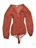 Intimately by Free People 100% Polyester Orange Long Sleeve Blouse Size XL - photo 1