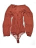 Intimately by Free People 100% Polyester Orange Long Sleeve Blouse Size XL - photo 2
