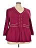 Westbound Burgundy 3/4 Sleeve Blouse Size 3X - photo 1