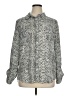Investments 100% Polyester Tweed Silver Long Sleeve Blouse Size XL - photo 1