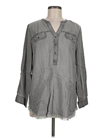 Hester & Orchard 3/4 Sleeve Button-Down Shirt (view 1)