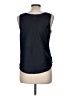 Gap 100% Polyester Blue Sleeveless Blouse Size Med Petite - photo 2