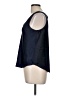 Gap 100% Polyester Blue Sleeveless Blouse Size Med Petite - photo 5