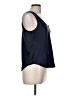 Gap 100% Polyester Blue Sleeveless Blouse Size Med Petite - photo 4