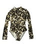 Gaze Animal Print Gold Bodysuit Size S - photo 1