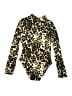 Gaze Animal Print Gold Bodysuit Size S - photo 2