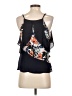 Parker 100% Polyester Black Blue Sleeveless Blouse Size XS - photo 2