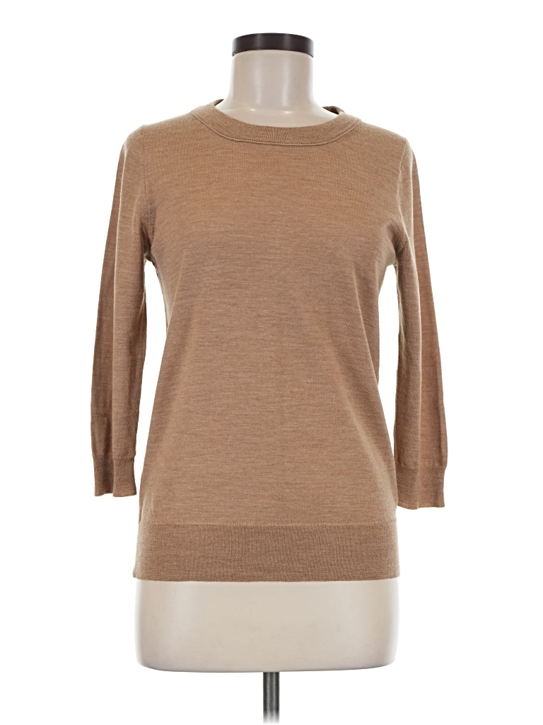 Pre-owned Jcrew Wool Pullover Sweater In Tan