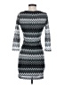 Forever 21 100% Polyester Chevron-herringbone Gray Casual Dress Size S - photo 2
