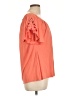 Sky 100% Rayon Orange Short Sleeve Blouse Size L - photo 4