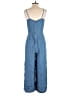 618 100% Tencel Lyocell Solid Blue Jumpsuit Size S - photo 2