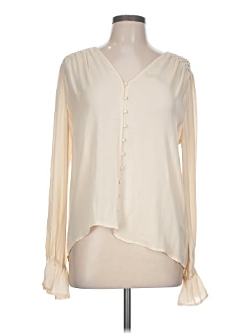 Paige Long Sleeve Silk Top (view 1)