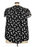 Torrid 100% Polyester Graphic Black Short Sleeve Blouse Size 3X Plus (3) - photo 2
