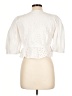 Zara 100% Baumwolle Ivory 3/4 Sleeve Blouse Size L - photo 2