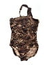 Miraclesuit Animal Print Brown One Piece Swimsuit Size 10 - photo 1