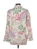 Zara Print Ivory 3/4 Sleeve Button-Down Shirt Size L - photo 2
