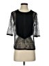 BCBGMAXAZRIA Black 3/4 Sleeve Top Size S - photo 1
