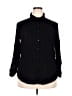 Faded Glory 100% Rayon Black Long Sleeve Button-Down Shirt Size XXL - photo 1