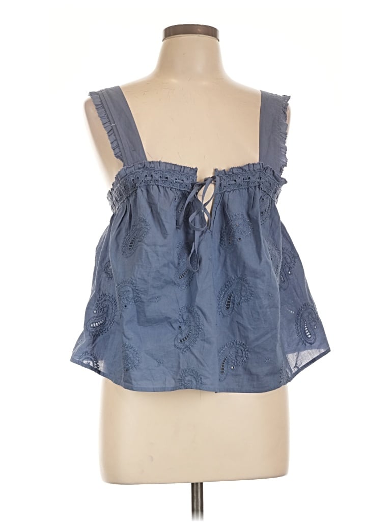 Pre-owned Universal Thread Sleeveless Blouse In Blue