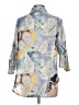 Ethyl Print Silver 3/4 Sleeve Button-Down Shirt Size L - photo 2