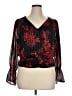 Lane Bryant Black Long Sleeve Blouse Size 14 - photo 1