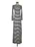 J.Crew Collection Stripes Silver Casual Dress Size 4 (tall) - photo 1