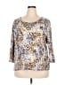 Ruby Rd. Gold 3/4 Sleeve Top Size 2X - photo 1