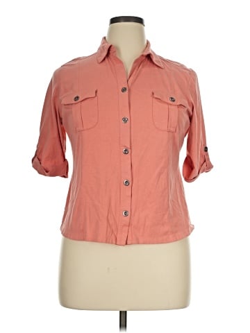 Style&Co 3/4 Sleeve Button-Down Shirt (view 1)