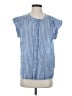 Lucky Brand Stripes Blue Sleeveless Button-Down Shirt Size S - photo 1