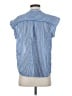 Lucky Brand Stripes Blue Sleeveless Button-Down Shirt Size S - photo 2