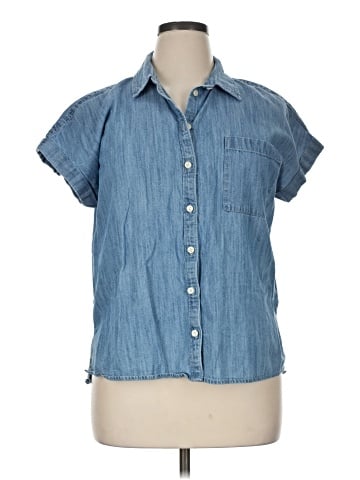 Style&Co Short Sleeve Button-Down Shirt (view 1)