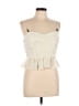 Parker 100% Polyester Ivory Sleeveless Blouse Size 12 - photo 1