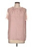 Angashion 100% Polyester Pink Short Sleeve Blouse Size L - photo 1