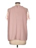 Angashion 100% Polyester Pink Short Sleeve Blouse Size L - photo 2
