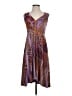 One World Print Purple Cocktail Dress Size S - photo 1