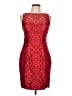 Aidan Mattox 100% Polyester Floral Solid Red Cocktail Dress Size 10 - photo 1