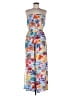 True Destinations 100% Polyester Tropical Blue Jumpsuit Size L - photo 1