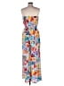 True Destinations 100% Polyester Tropical Blue Jumpsuit Size L - photo 2