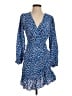 MNG 100% Viscose Blue Cocktail Dress Size 4 - photo 1