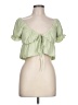 Shein Green Short Sleeve Blouse Size L - photo 1
