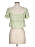Shein Green Short Sleeve Blouse Size L - photo 2