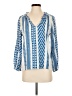 Dylan 100% Cotton Blue 3/4 Sleeve Blouse Size XS - photo 1