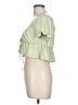Shein Green Short Sleeve Blouse Size L - photo 5