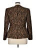 Liz Claiborne 100% Polyester Animal Print Brown Blazer Size 14 - photo 2